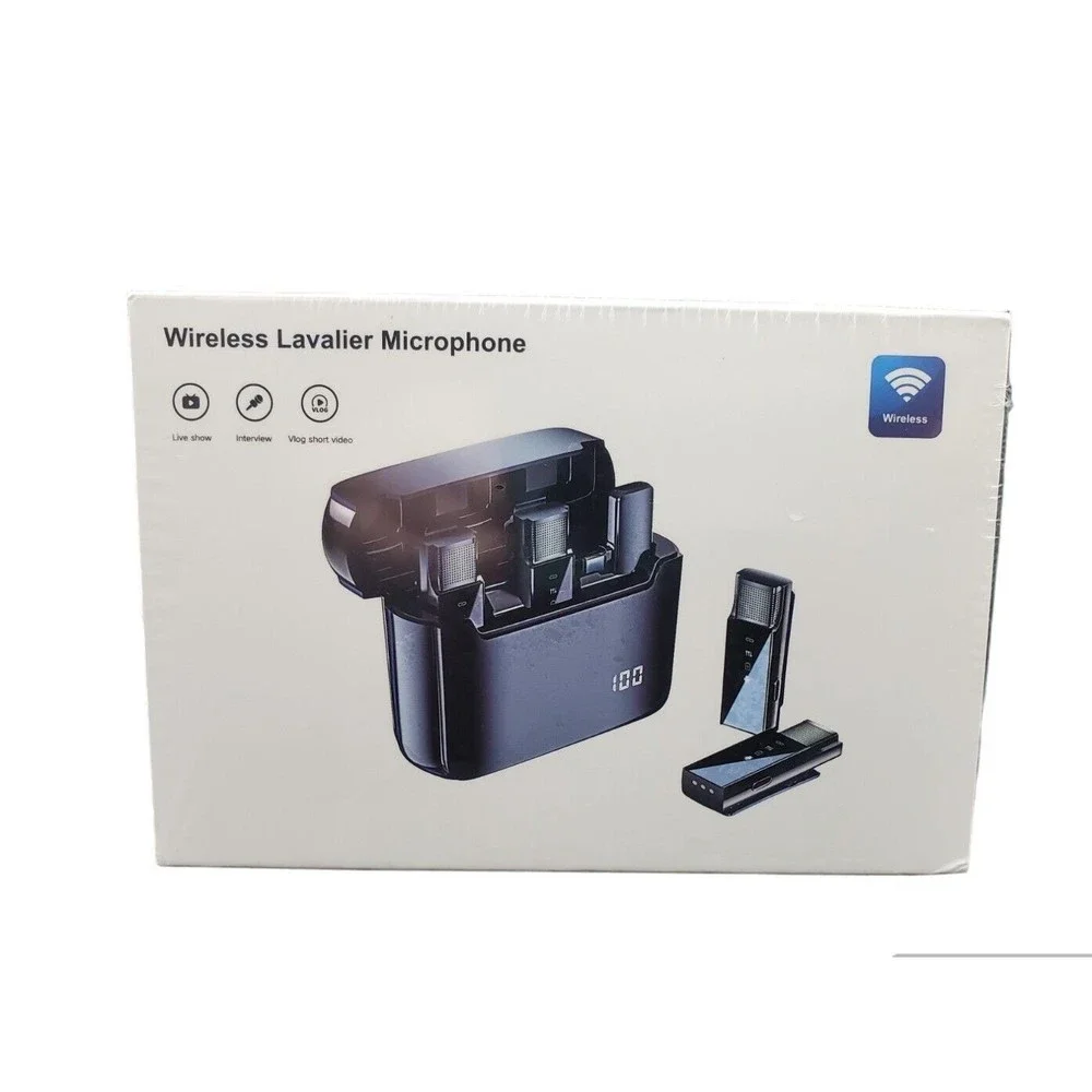 Lavalier Microphone Wireless Video Recording Noise Reduction For Android/iPhone